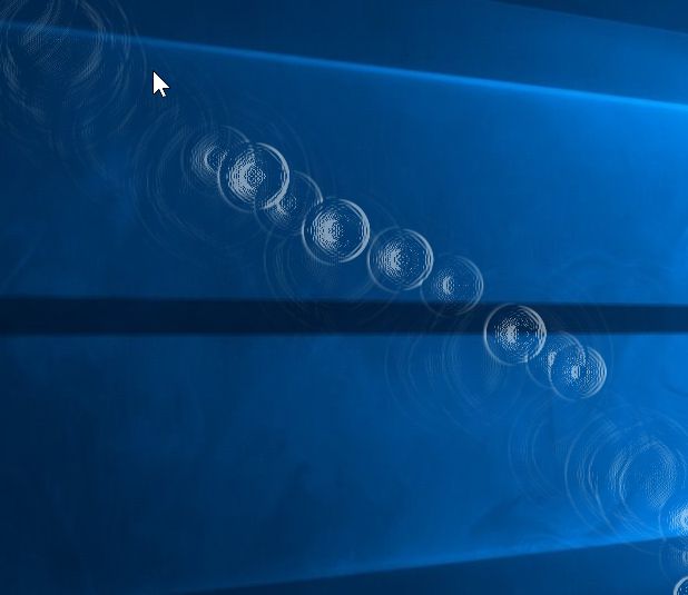 Magische Regentropfen am Windows Desktop